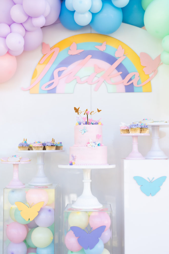 Pastel Butterfly Rainbow Birthday Party Ideas, Photo 1 of 31